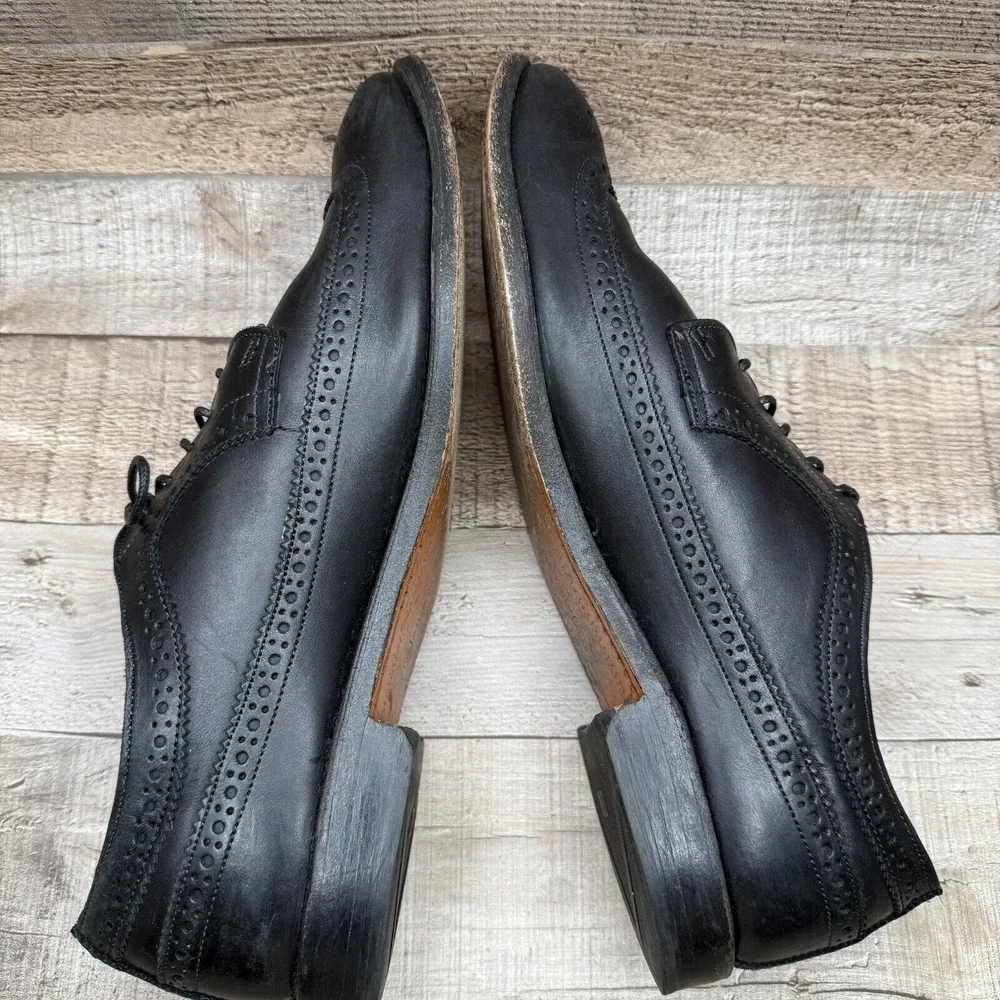 Allen Edmonds Boardwalk Wingtip Leather Oxford Mens 10.5 10‎ 1/2 D Brogue Black